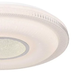 Plafonnier Globo Rita Led Blanc, 1 Lumiere, Telecommandes