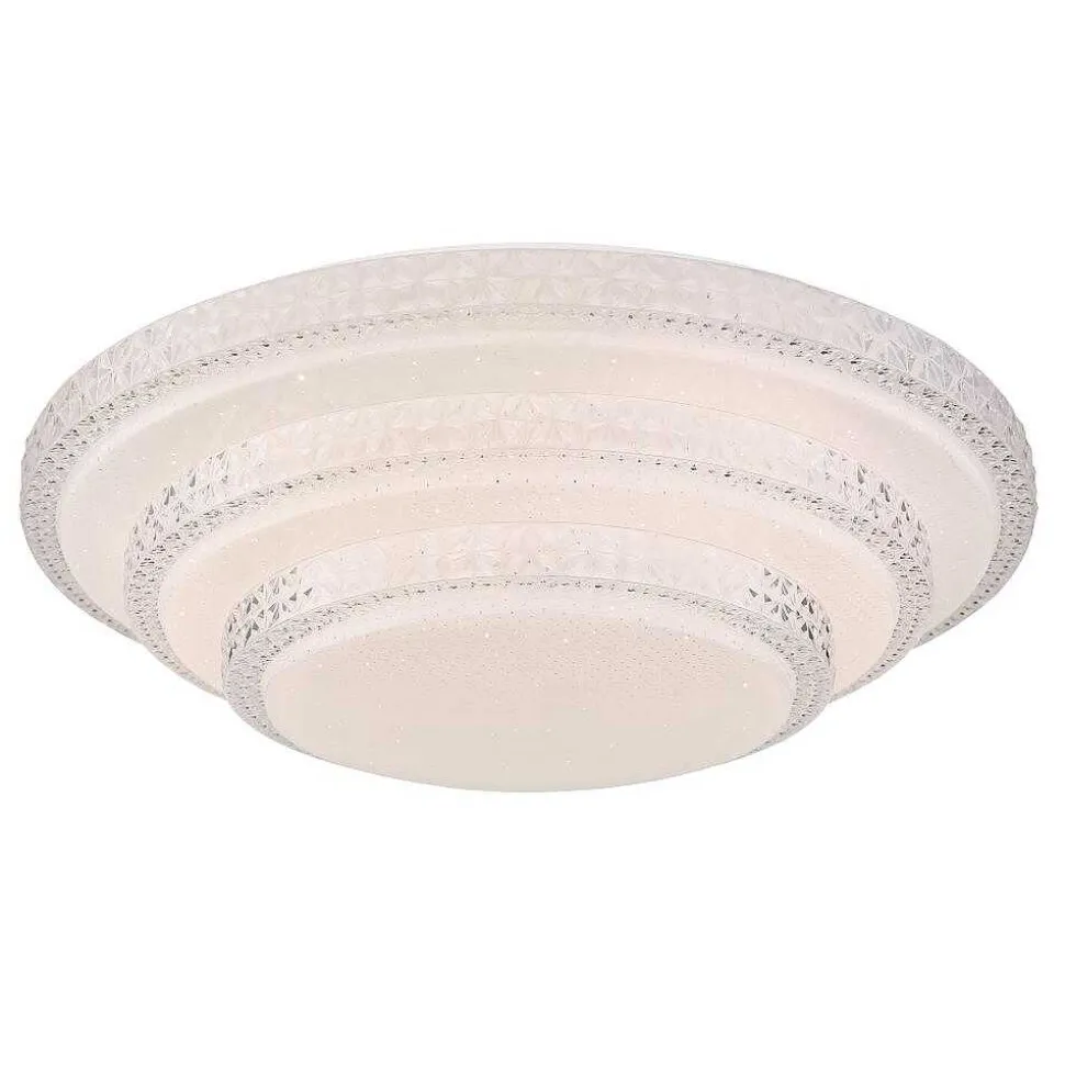 Plafonnier Globo Rita Led Blanc, 1 Lumiere, Telecommandes