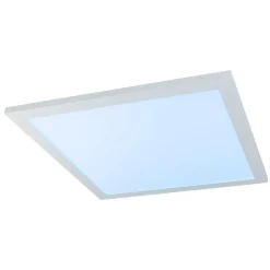 Plafonnier Globo Rosi Led Blanc, 1 Lumiere, Telecommandes, Changeur De Couleurs