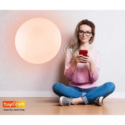 Plafonnier Globo Sajama Led Blanc, 1 Lumiere, Telecommandes