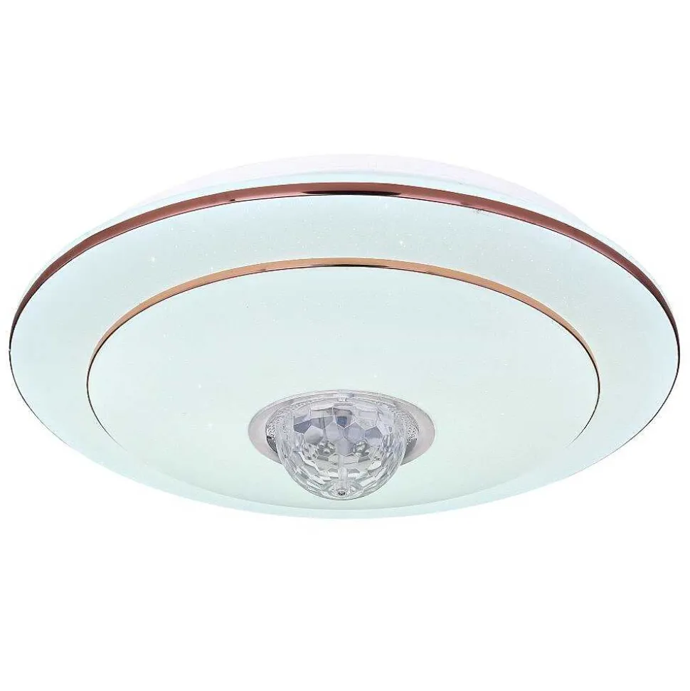 Plafonnier Globo Santina Led Blanc, 1 Lumiere, Telecommandes