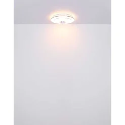 Plafonnier Globo Santina Led Blanc, 1 Lumiere, Telecommandes