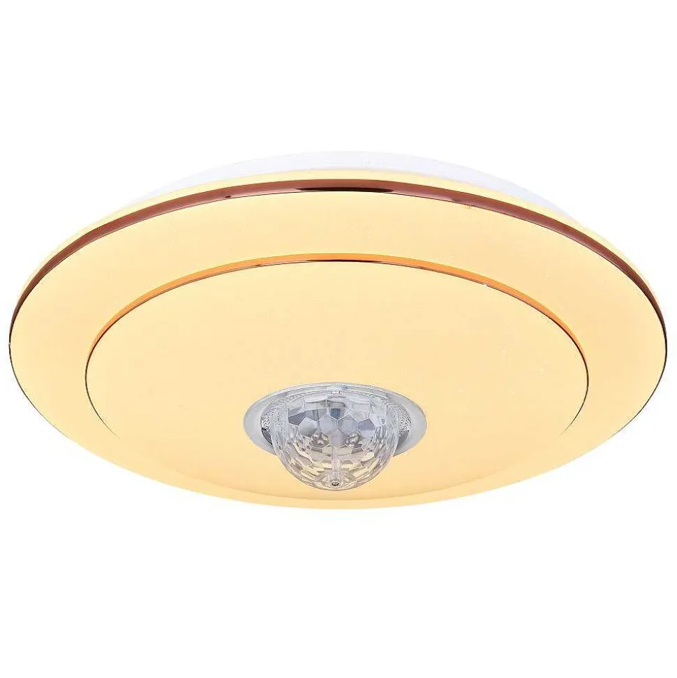 Plafonnier Globo Santina Led Blanc, 1 Lumiere, Telecommandes