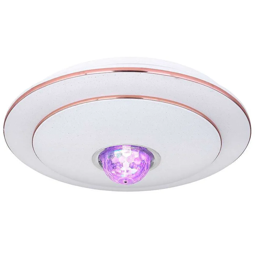 Plafonnier Globo Santina Led Blanc, 1 Lumiere, Telecommandes