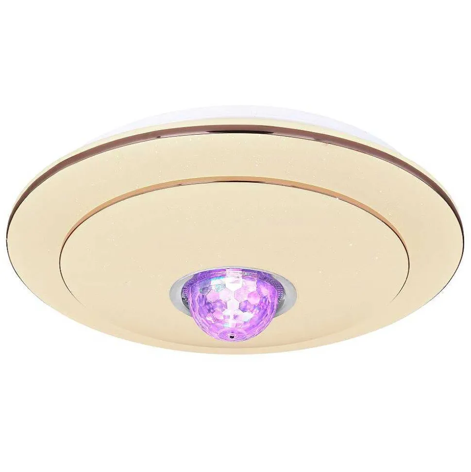 Plafonnier Globo Santina Led Blanc, 1 Lumiere, Telecommandes