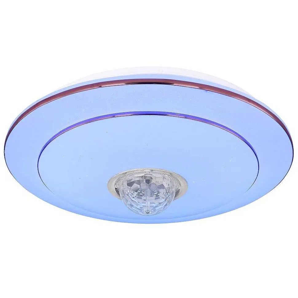 Plafonnier Globo Santina Led Blanc, 1 Lumiere, Telecommandes