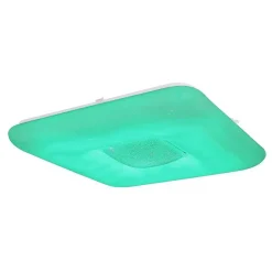 Plafonnier Globo Trystan Led Blanc, 1 Lumiere, Telecommandes, Changeur De Couleurs