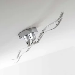 Plafonnier Globo Wave Led Chrome, 1 Lumiere