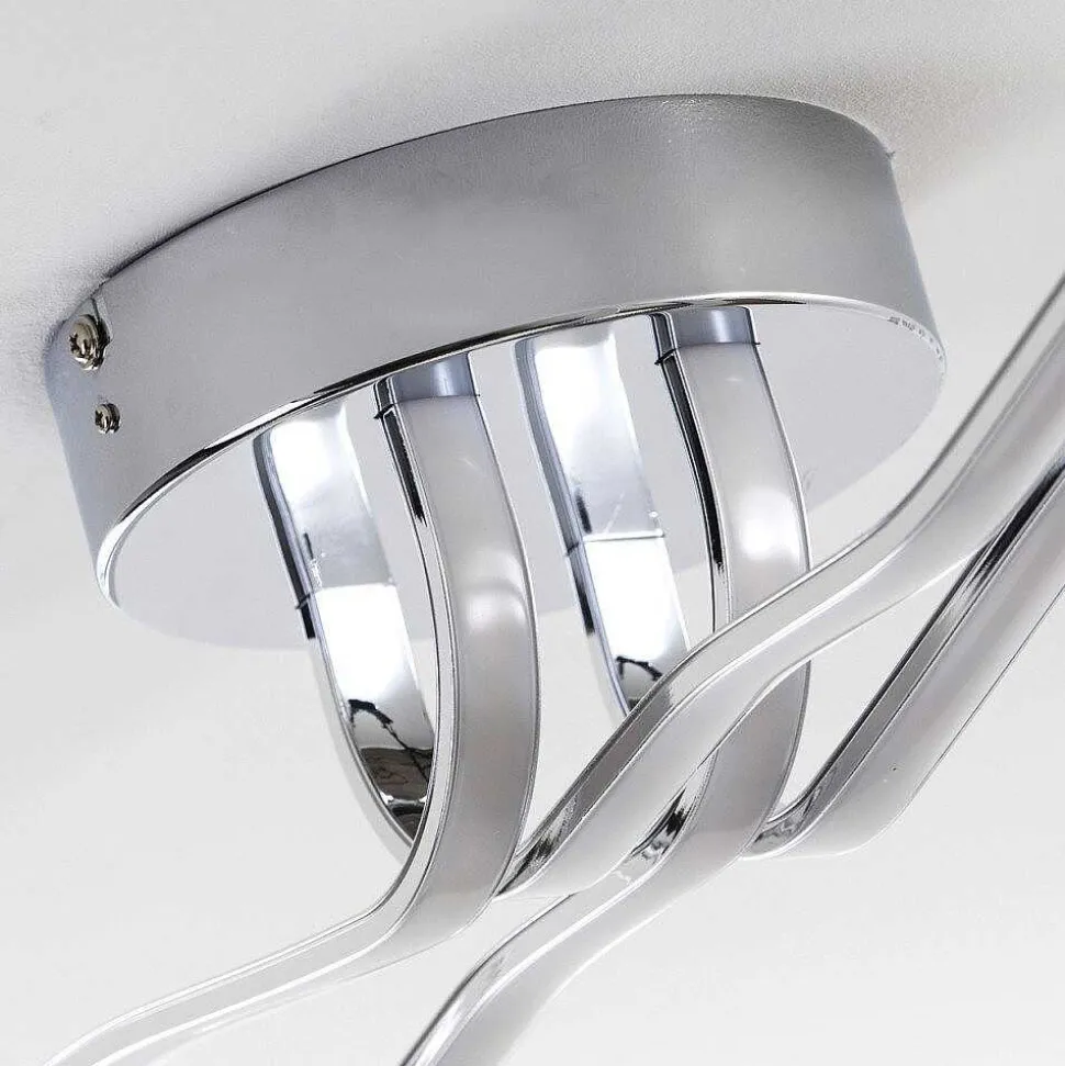 Plafonnier Globo Wave Led Chrome, 1 Lumiere