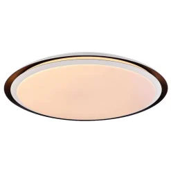 Plafonnier Globo Xaver Led Noir, Blanc, 2 Lumieres, Telecommandes, Changeur De Couleurs