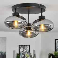 Plafonnier Haikala Noir, 3 Lumieres