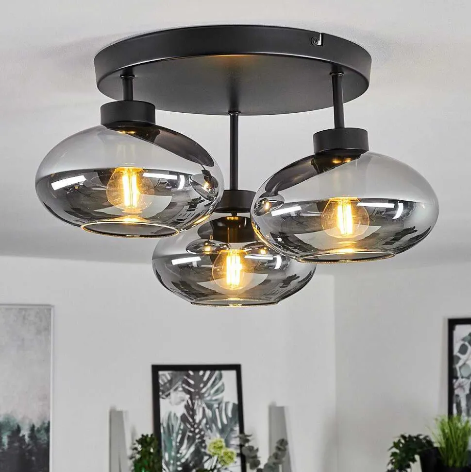 Plafonnier Haikala Noir, 3 Lumieres