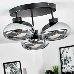 Plafonnier Haikala Noir, 3 Lumieres