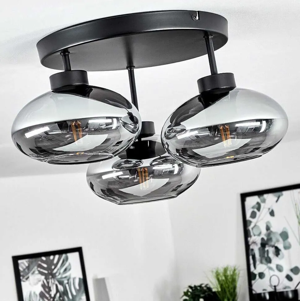 Plafonnier Haikala Noir, 3 Lumieres