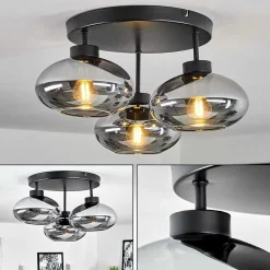 Plafonnier Haikala Noir, 3 Lumieres