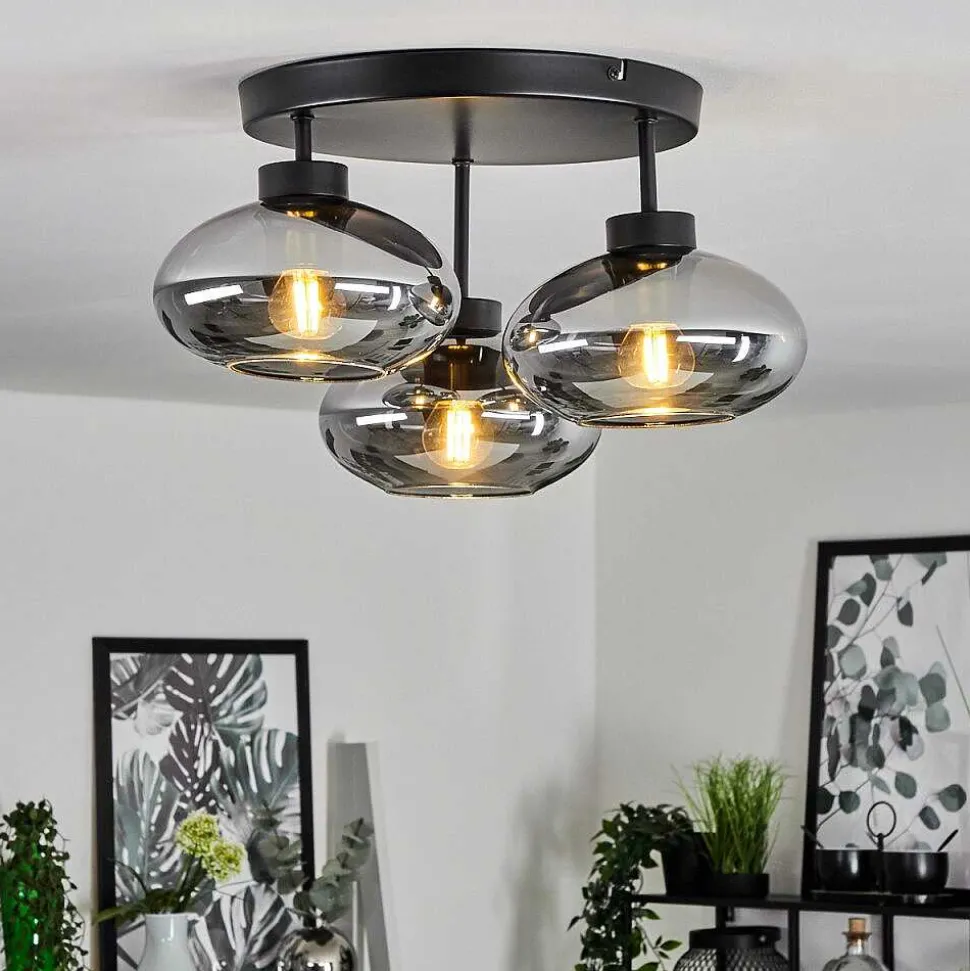 Plafonnier Haikala Noir, 3 Lumieres