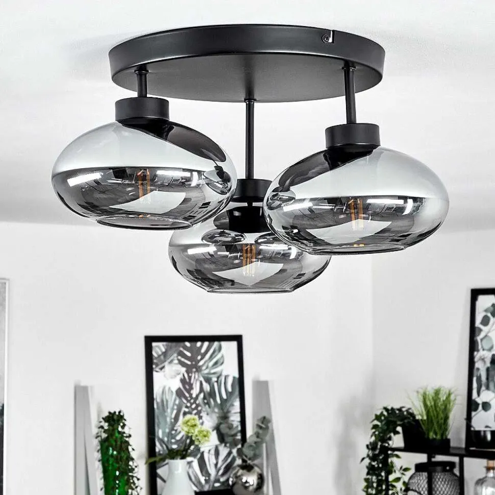 Plafonnier Haikala Noir, 3 Lumieres
