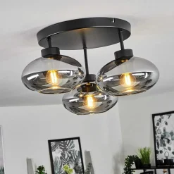Plafonnier Haikala Noir, 3 Lumieres