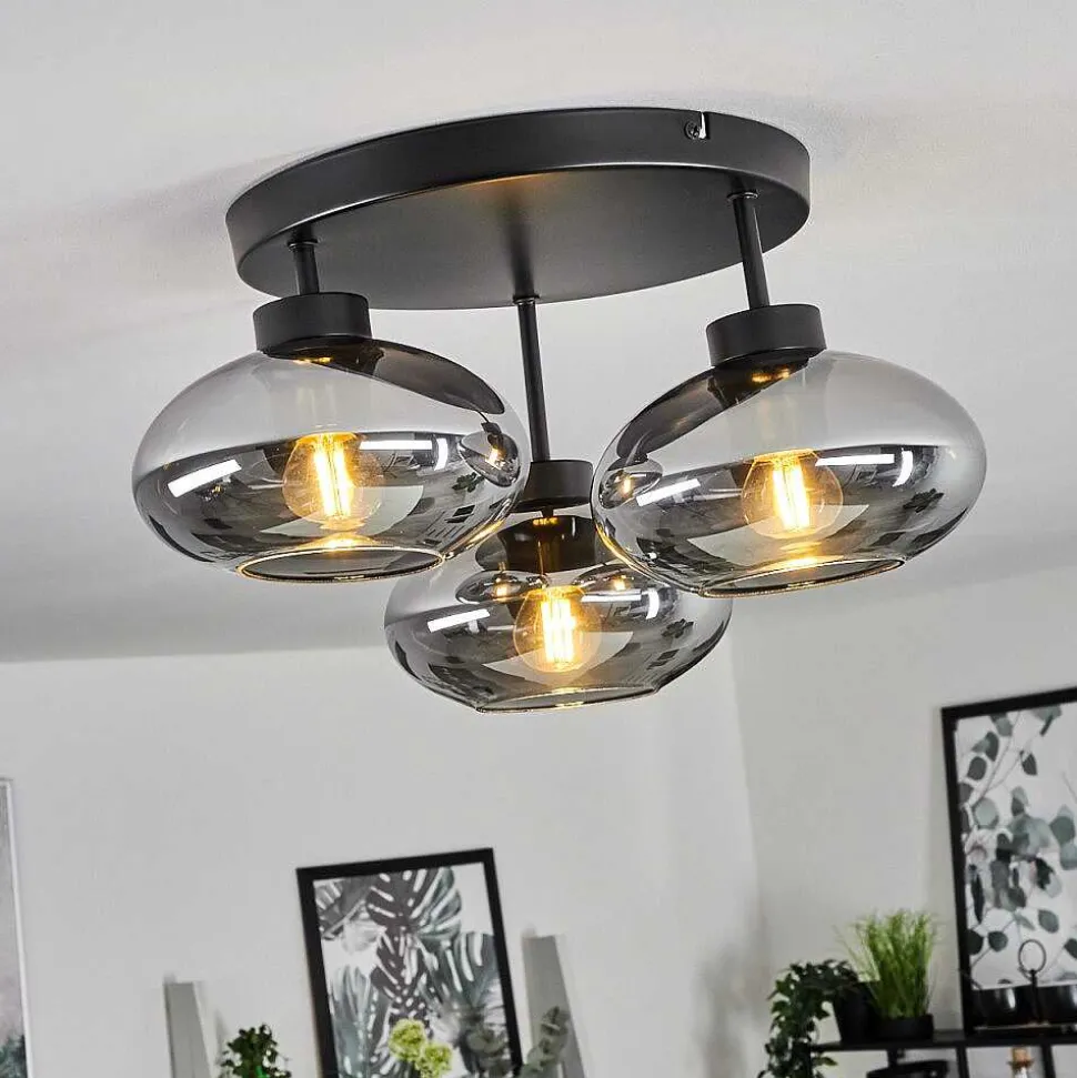 Plafonnier Haikala Noir, 3 Lumieres