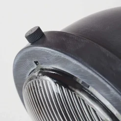 Plafonnier Herford Gris, Bois Fonce, 2 Lumieres