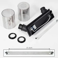 Plafonnier Hunouri Noir, 2 Lumieres