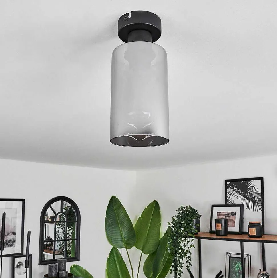 Plafonnier Hunouri Noir, 1 Lumiere