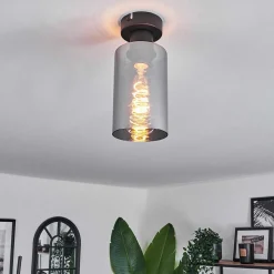 Plafonnier Hunouri Noir, 1 Lumiere