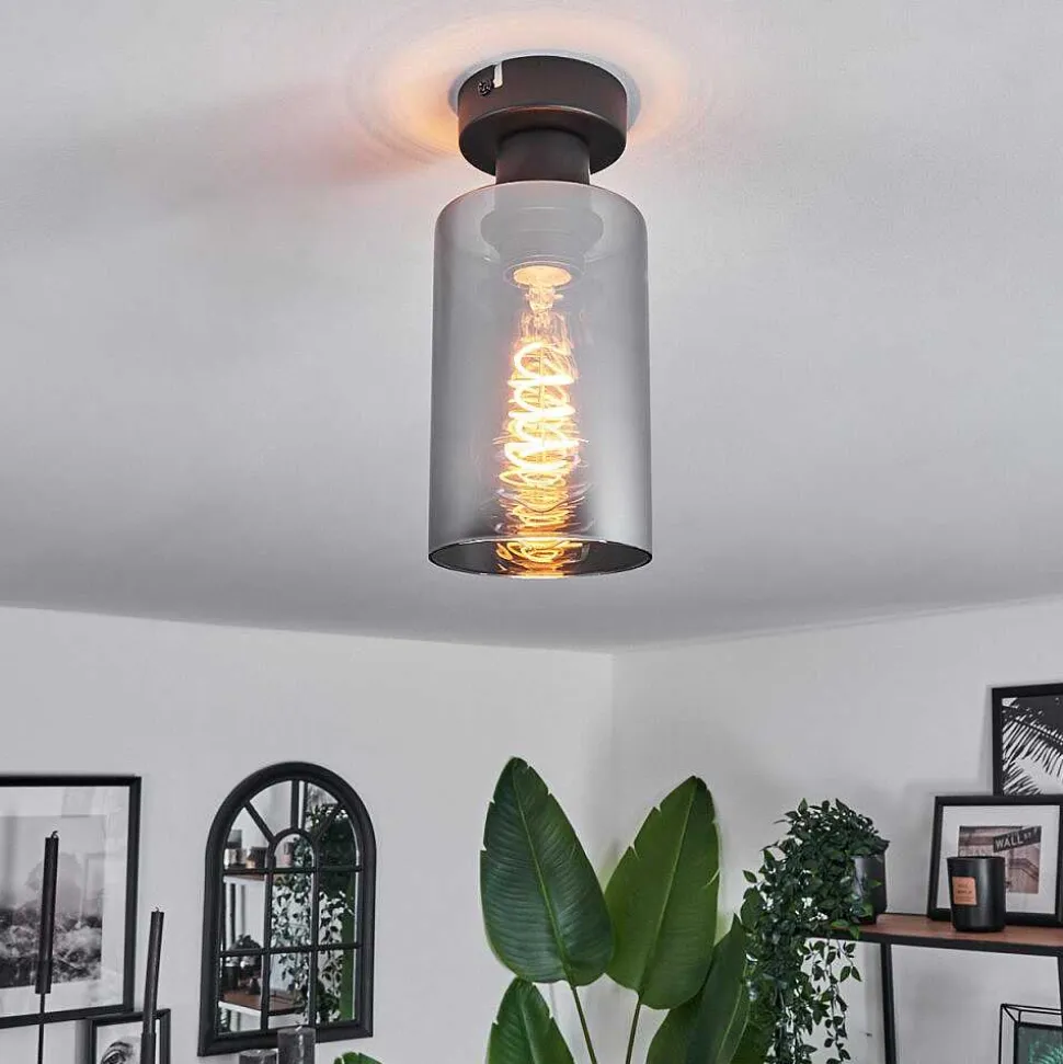 Plafonnier Hunouri Noir, 1 Lumiere