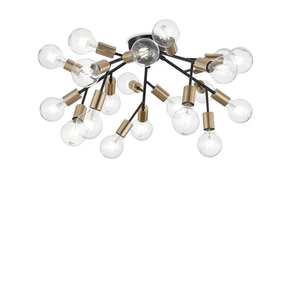 Plafonnier Ideallux Spark Noir, 20 Lumieres