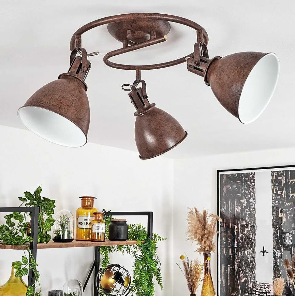 Plafonnier Koppom Rouille, 3 Lumieres