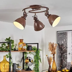 Plafonnier Koppom Rouille, 3 Lumieres