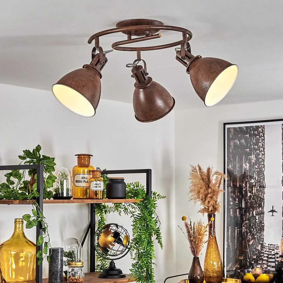 Plafonnier Koppom Rouille, 3 Lumieres