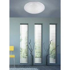 Plafonnier Leuchten Direkt Skyler Led Blanc, 1 Lumiere, Detecteur De Mouvement