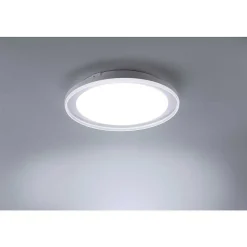 Plafonnier Leuchten-Direkt Medion-Lars Led Chrome, 1 Lumiere, Changeur De Couleurs