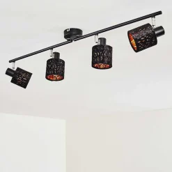 Plafonnier Liared Noir, 4 Lumieres