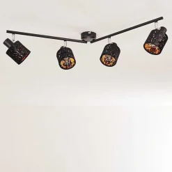 Plafonnier Liared Noir, 4 Lumieres