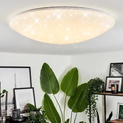 Plafonnier Melres Led Blanc, 1 Lumiere, Telecommandes