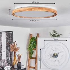 Plafonnier Menthonnex Led Blanc, 1 Lumiere, Telecommandes