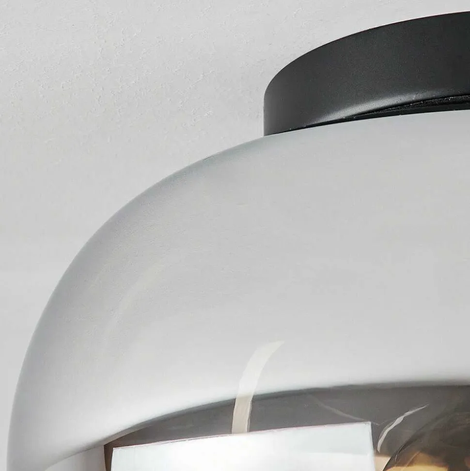 Plafonnier Molloy Chrome, Clair, Fume, 1 Lumiere