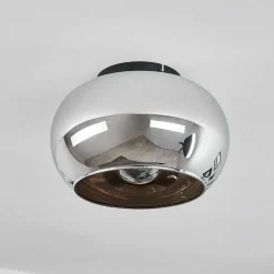 Plafonnier Molloy Chrome, Fume, 1 Lumiere