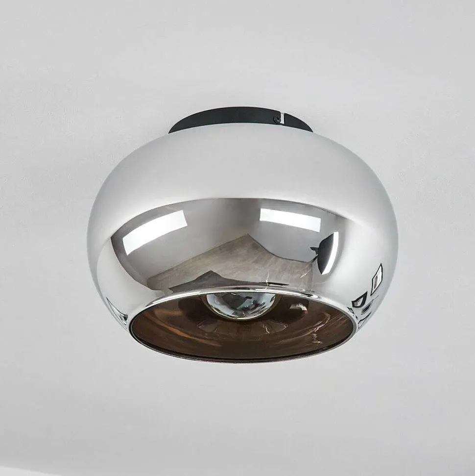 Plafonnier Molloy Chrome, Fume, 1 Lumiere