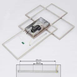 Plafonnier Momahaki Led Chrome, 1 Lumiere, Telecommandes