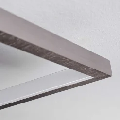 Plafonnier Momahaki Led Nickel Mat, 1 Lumiere, Telecommandes