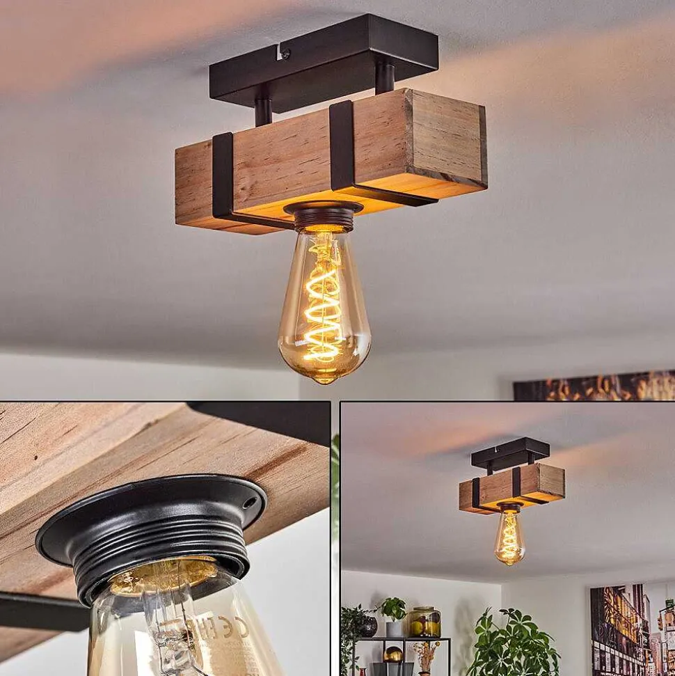 Plafonnier Montgomery Ecru, Noir, 1 Lumiere