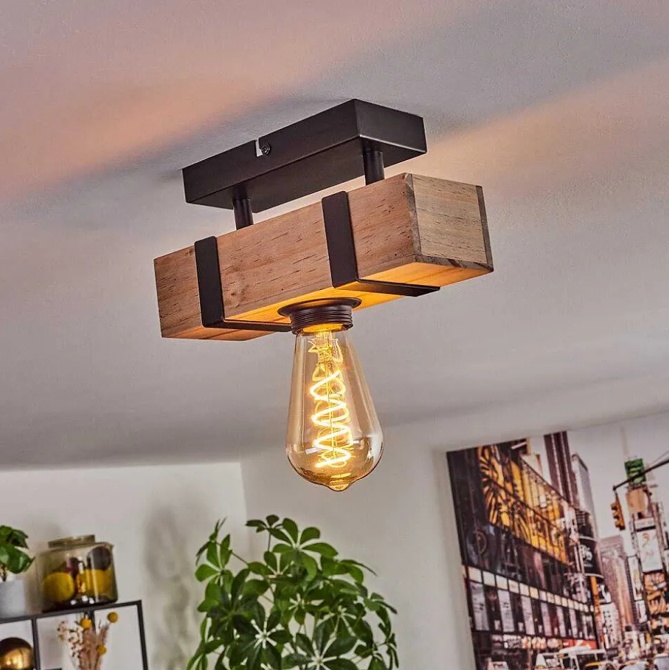 Plafonnier Montgomery Ecru, Noir, 1 Lumiere