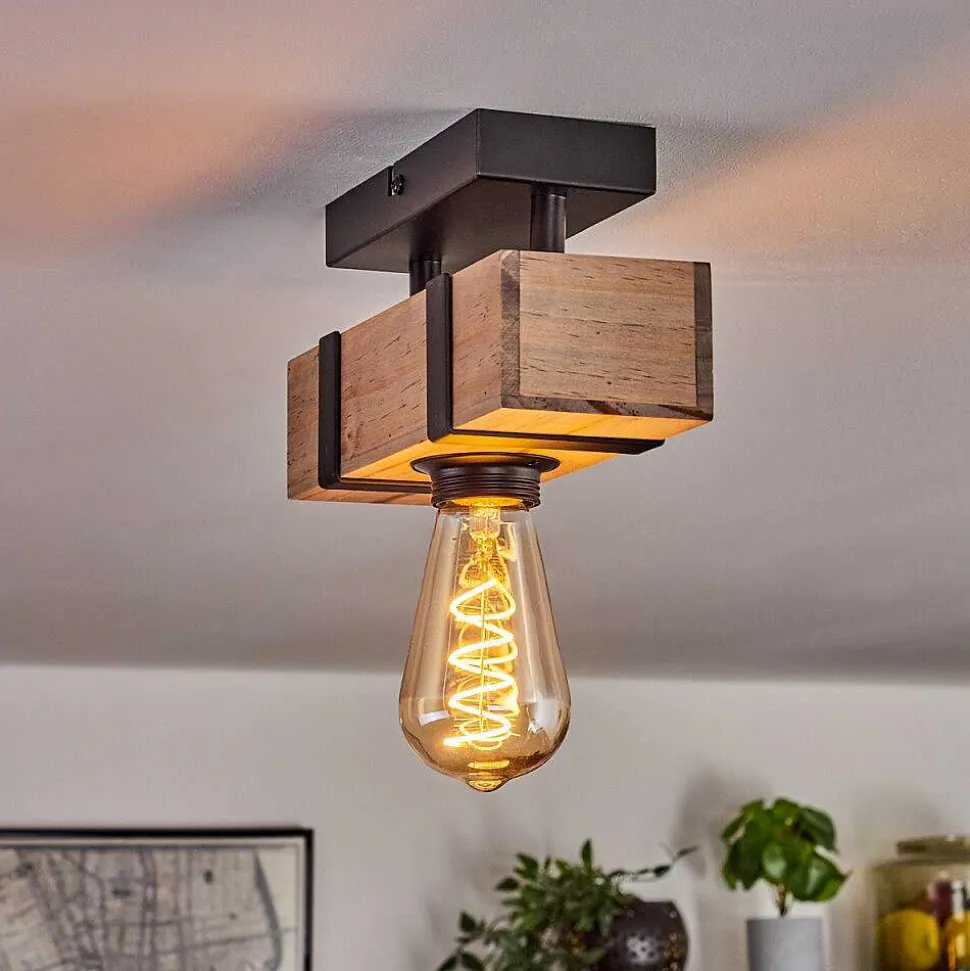 Plafonnier Montgomery Ecru, Noir, 1 Lumiere