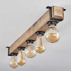 Plafonnier Montgomery Ecru, Noir, 5 Lumieres