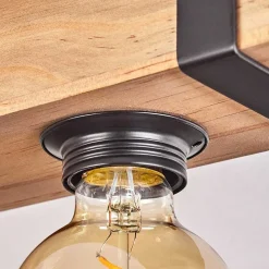 Plafonnier Montgomery Ecru, Noir, 4 Lumieres