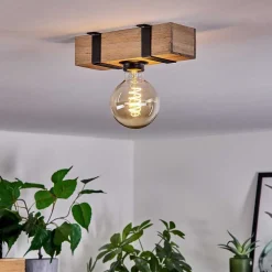 Plafonnier Montgomery Ecru, Noir, 1 Lumiere