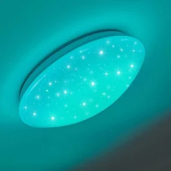 Plafonnier Norton Star Led Blanc, 1 Lumiere, Telecommandes, Changeur De Couleurs